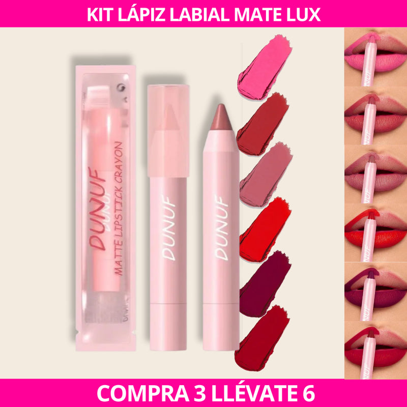 Lápiz Labial Mate Lux (6 PIEZAS)