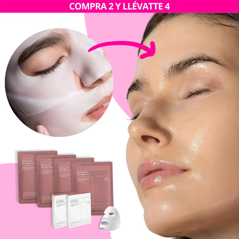 GlowSkin Facial Mask Rejuvenecedora - Compra 2 y Llévate 4